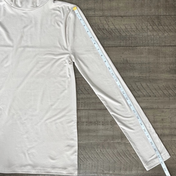 Long Sleeve Turtleneck Top – Sand Beige | Size M | New - Picture 7 of 7